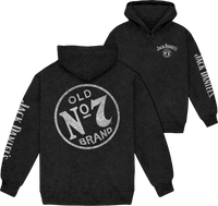 Thumbnail for Jack Daniels Mineral Wash Label No 7 Hoodie