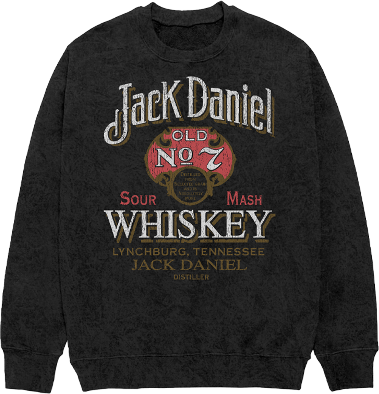 Jack Daniels Vintage Label Crew Neck Sweatshirt