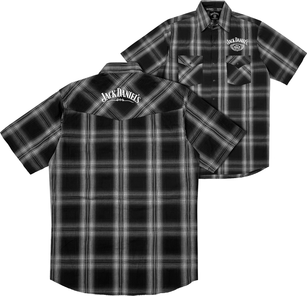 JD Dark Cotton Plaid Short Sleeve Shirt