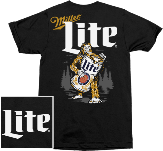 Miller Lite Sasquatch Dark T-Shirt