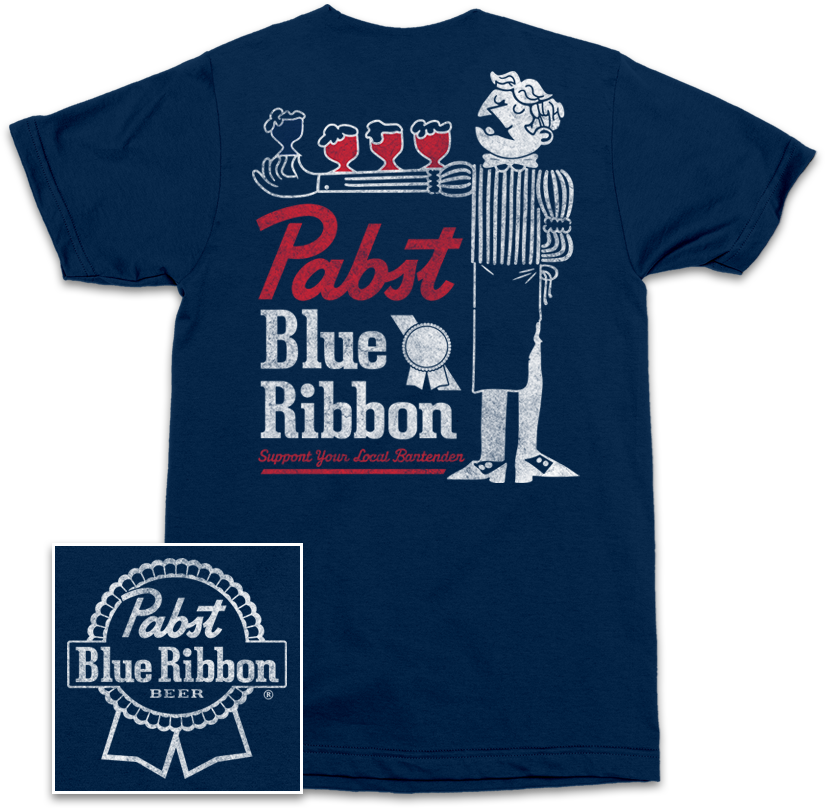 Pabst Blue Ribbon Bartender T-Shirt