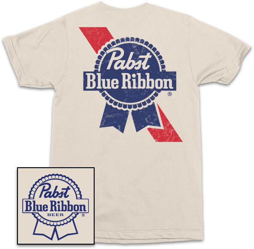 Pabst Ribbon Label Front Left Chest T-Shirt