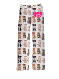 Thumbnail for BRIEF INSANITY Check Meowt Pajama Lounge Pants