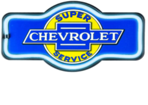 SUPER SERVICE CHEVROLET - 17X9 MARQUEE LED ROPE SIGN - (2 PC PPK - $14.25 EACH)