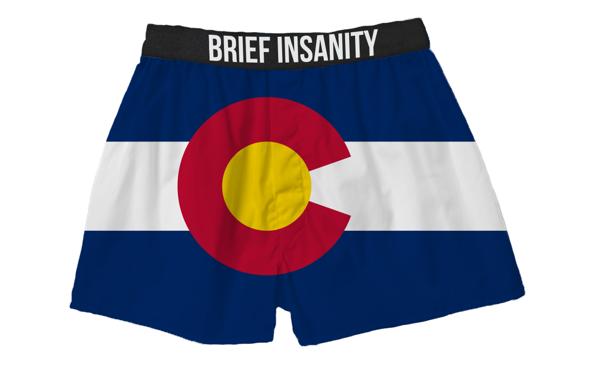 BRIEF INSANITY Colorado Flag Boxer Shorts