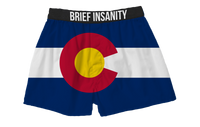 Thumbnail for BRIEF INSANITY Colorado Flag Boxer Shorts