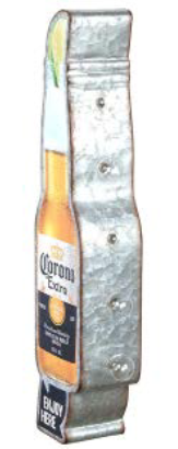 Thumbnail for 25x7 - CORONA - 2 SIDED METAL SIGN - WITH LED BULBS- (2 PC PREPACK - $27.50 EACH)