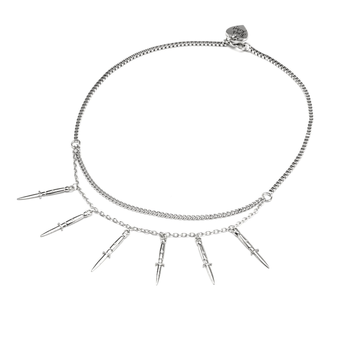 Switch Blades Double Chain Necklace