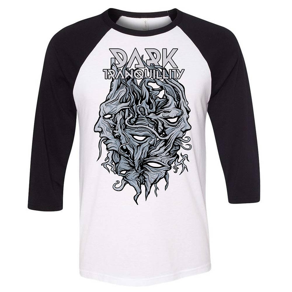 Dark Tranquillity Encircled Logo DT Black & White Raglan Jersey