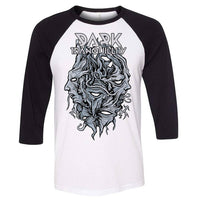 Thumbnail for Dark Tranquillity Encircled Logo DT Black & White Raglan Jersey