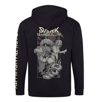 Thumbnail for Dark Tranquillity Logo Skull Sleeve Zip Hoodie