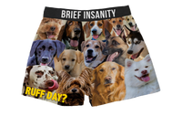 Thumbnail for BRIEF INSANITY Ruff Day? Dog Boxer Shorts