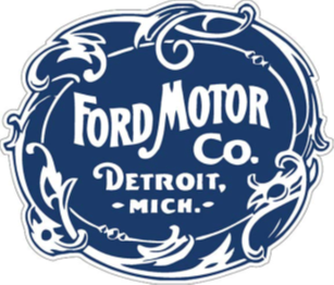 17” x 14.5” - FORD VINTAGE LOGO - SHAPED AND EMBOSSED METAL SIGN - (2 PC PREPACK - $9.00 EACH)