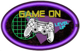 GAME ON- 16" OVAL LED ROPE SIGN - (2 PC PPK - $14.25 EACH)