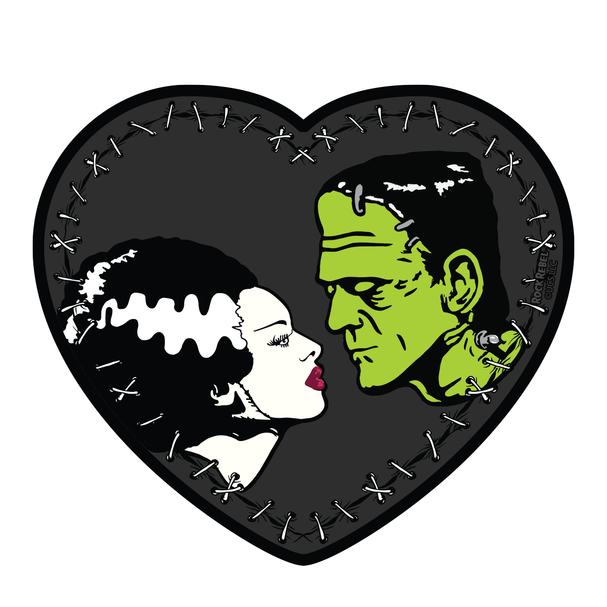 Bride Of Frankenstein We Belong Dead Heart 4" Sticker