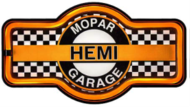 MOPAR HEMI GARAGE - 17X9 MARQUEE LED ROPE SIGN - (2 PC PPK - $14.25 EACH)