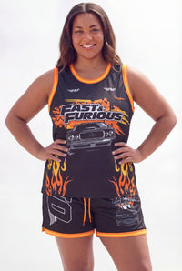Thumbnail for Fast & Furious Burnout Women's Basketball Mesh Shorts