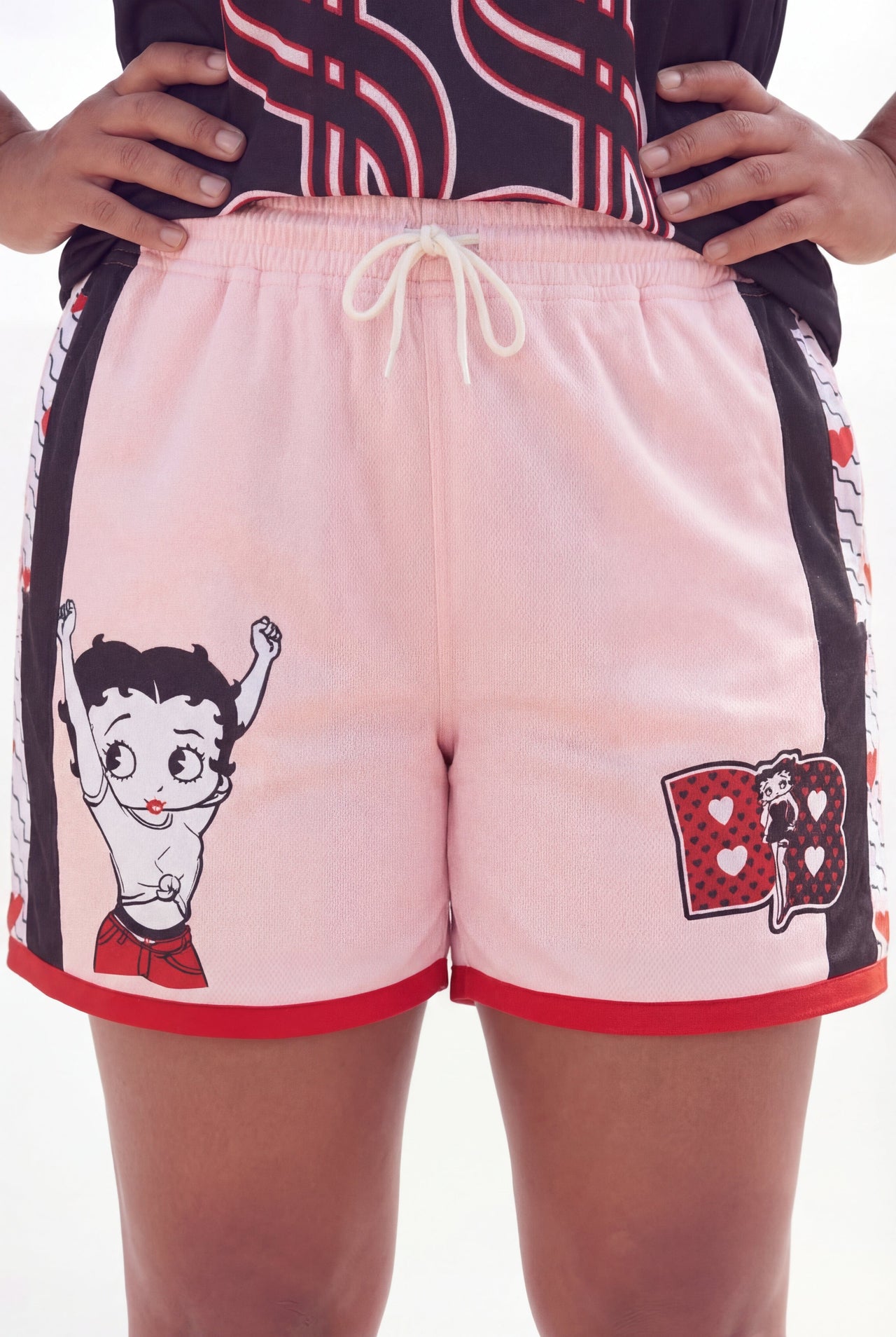Betty Boop Sweetheart Women's Plus Size Basketball Mesh Shorts