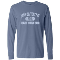 Thumbnail for John Cafferty Distressed 1973 Logo Blue Long Sleeve T-Shirt