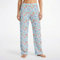 Thumbnail for Model wearing Jellyfish Lounge Pants with ocean-inspired pattern, cropped from waist to ankles on white background.