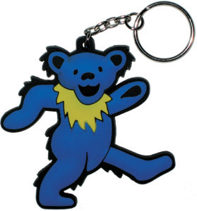 Grateful Dead Blue Bear Rubber Keychain - 3 pc prepack