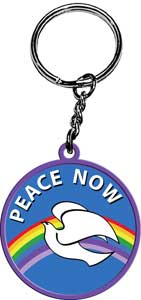Thumbnail for Peace Peace Now Rubber Keychain - 3 pc prepack