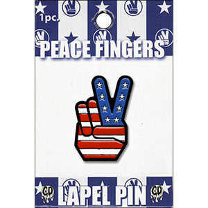 Vincistar Peace Fingers 1.25" Lapel Pin - 3 pc prepack