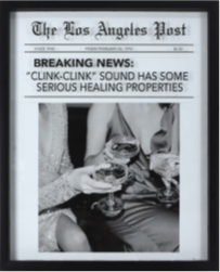 16X20 - LA POST CLINK CLIKC FRAMED GLASS ART- (2 PC PREPACK - $10.00 EACH)