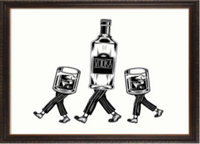 Thumbnail for 20X16 - LEGGY BEVERAGE FRAMED ART- (2 PC PREPACK - $12.00 EACH)