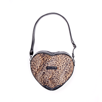 Thumbnail for Leopard Heart Shoulder Bag