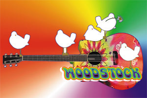 Woodstock Guitar 2.5"x3.5" Magnet - 3 pc prepack