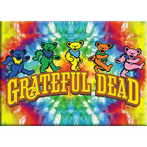 Grateful Dead Bears On Tie Dye 2.5"x3.5" Magnet - 3 pc prepack