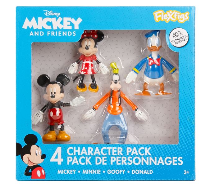Flexfigs - MICKEY AND FRIENDS 4-PACK SERIES - 2PC PPK ($20.00 EACH)