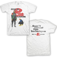 Thumbnail for Eric B and Rakim Dont Sweat white t-shirt front and back