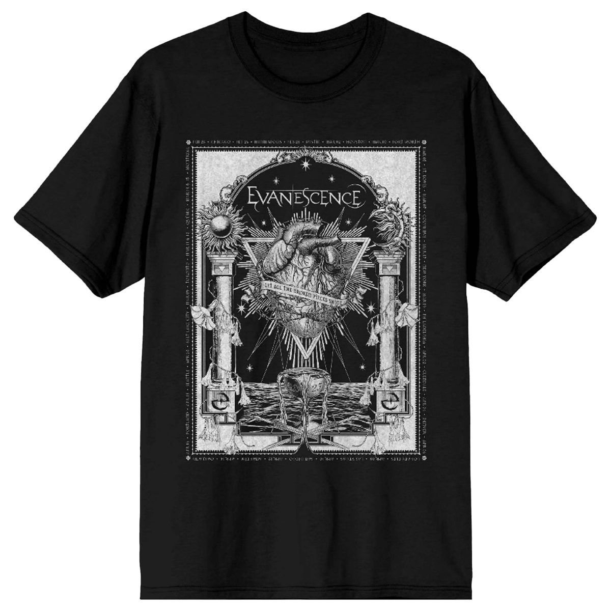 Evanescence tour poster black t-shirt