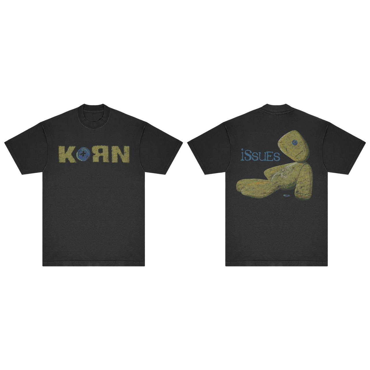 Korn Voodoo black t-shirt front and back