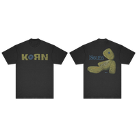 Thumbnail for Korn Voodoo black t-shirt front and back