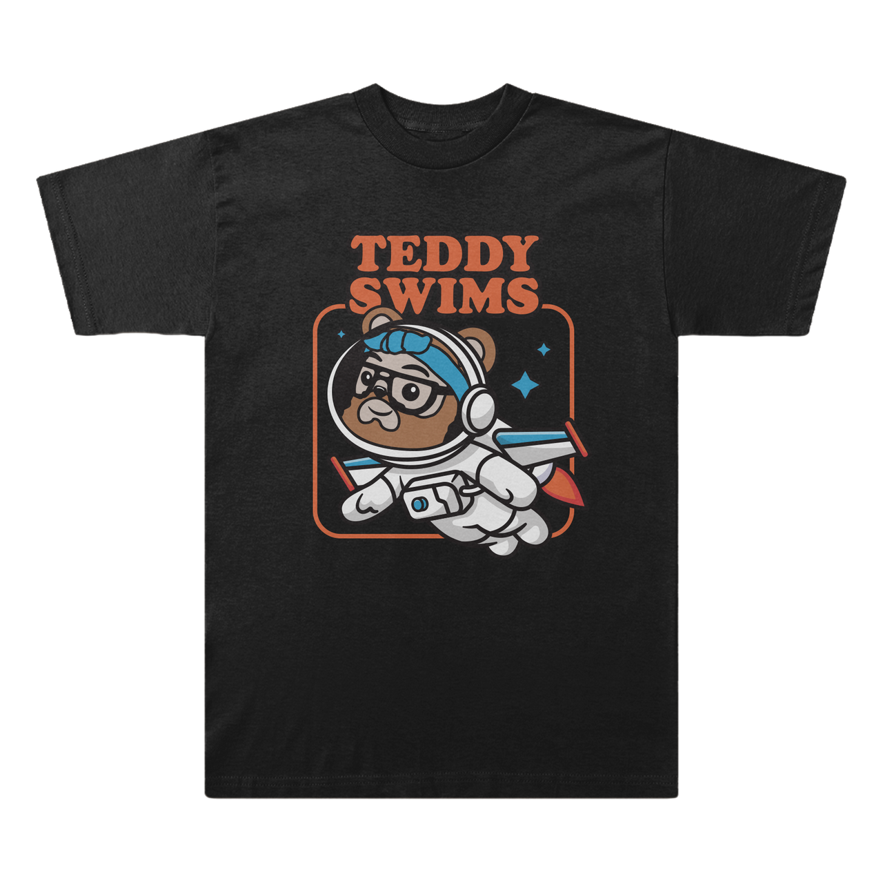 Teddy Swims Space Bear black t-shirt