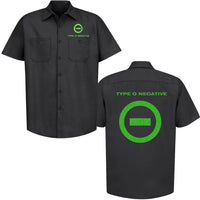 Thumbnail for Type O Negative logo black work shirt front and back