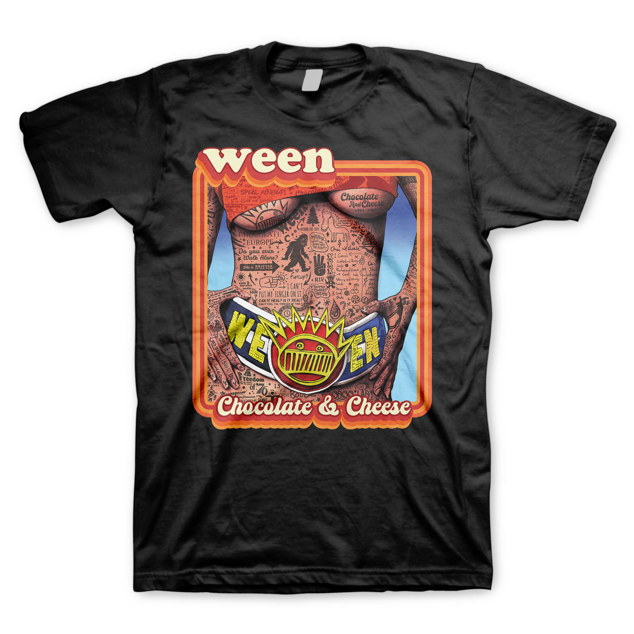 Ween Chocolate and Cheese black t-shirt