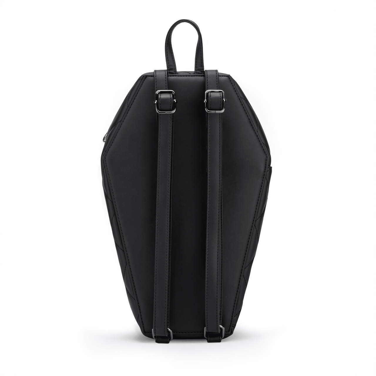 Mina Bat Studded Coffin Backpack - Matte Black