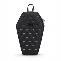Thumbnail for Mina Bat Studded Coffin Backpack - Matte Black