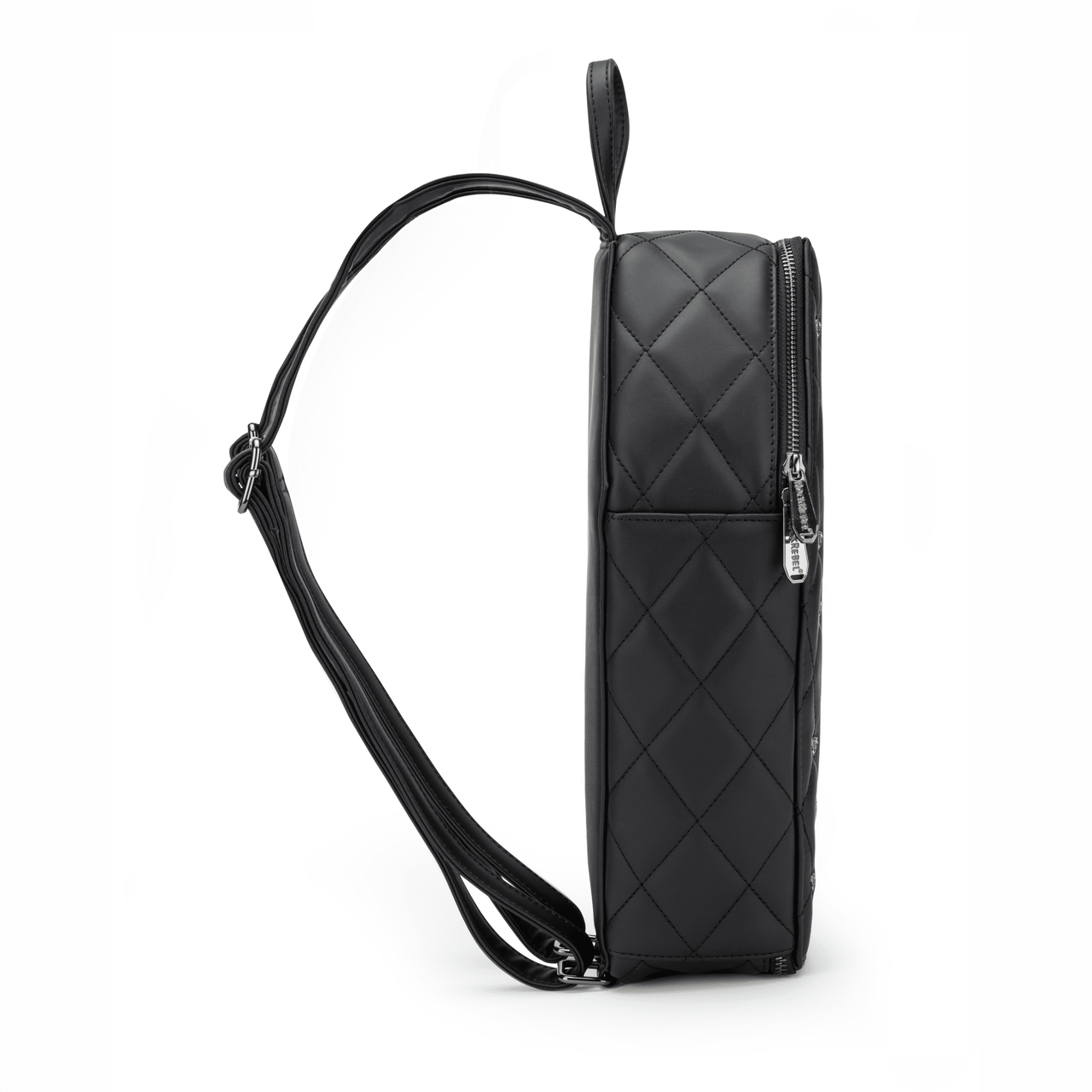 Mina Bat Studded Coffin Backpack - Matte Black