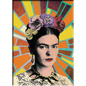 Frida Kahlo Mosaic Rays 2.5"x3.5" Magnet - 3 pc prepack