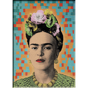 Frida Kahlo Pixel Mosaic 2.5"x3.5" Magnet - 3 pc prepack