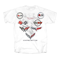 Thumbnail for GM C1 Thru C7 Flags Legend Lives on Corvette T-Shirt