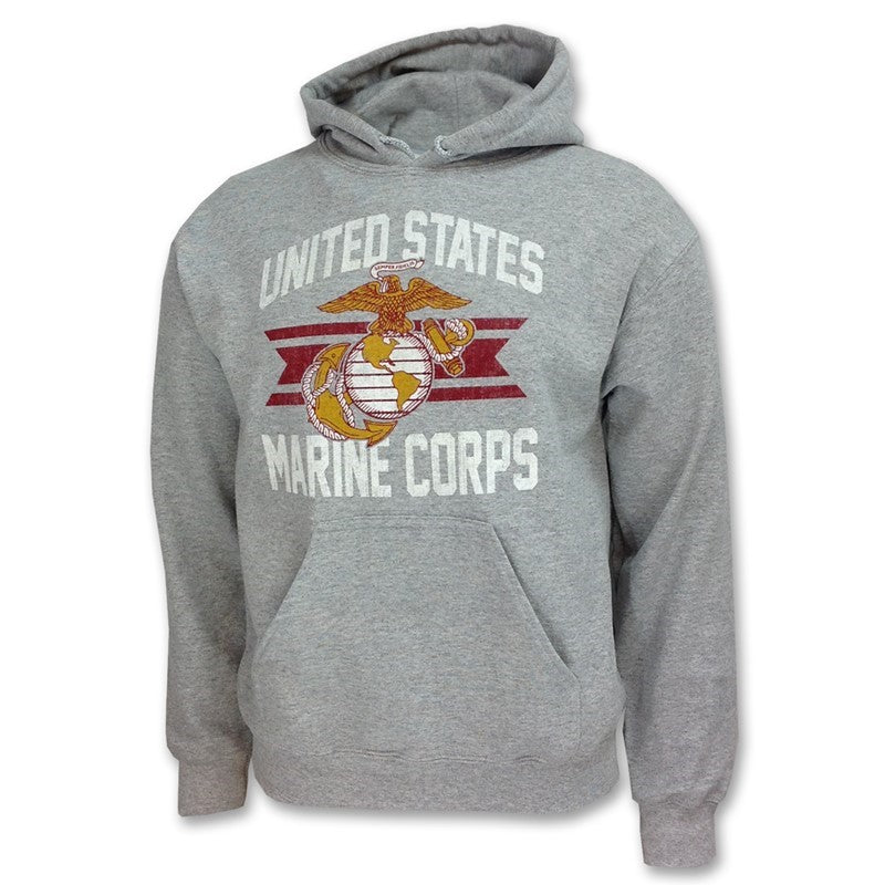 Military Vintage Marine Emblem Adult Hood