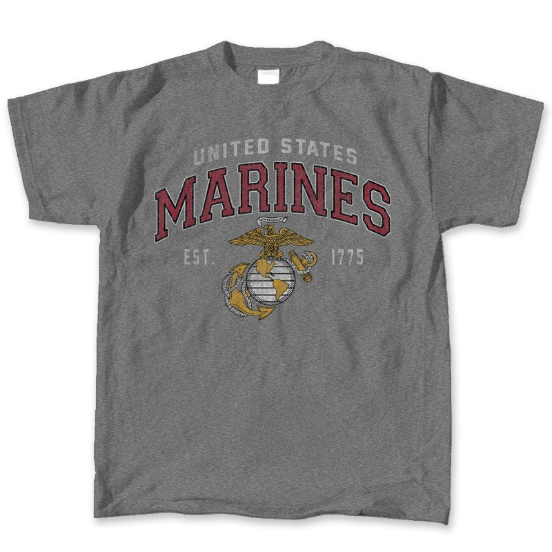 Military Vintage Block Marine Ega T-Shirt
