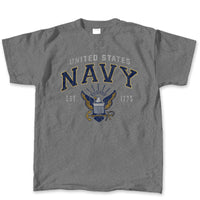 Thumbnail for Military Vintage Block Navy Emblem T-Shirt