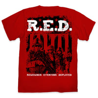 Thumbnail for Military Red Remember Everyone Deployed T-Shirt